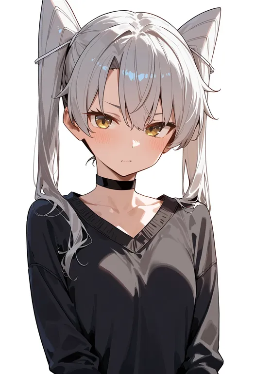 masterpiece, best quality, score_7, safe, amatsukaze (kancolle), kantai collection, solo, upper body, simple background — by k3scat, made with ComfyUI