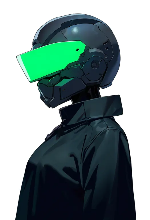 masterpiece, best quality, newest, absurdres, highres, safe, green_visor, 1girl, solo, simple_background — by k3scat, made with ComfyUI