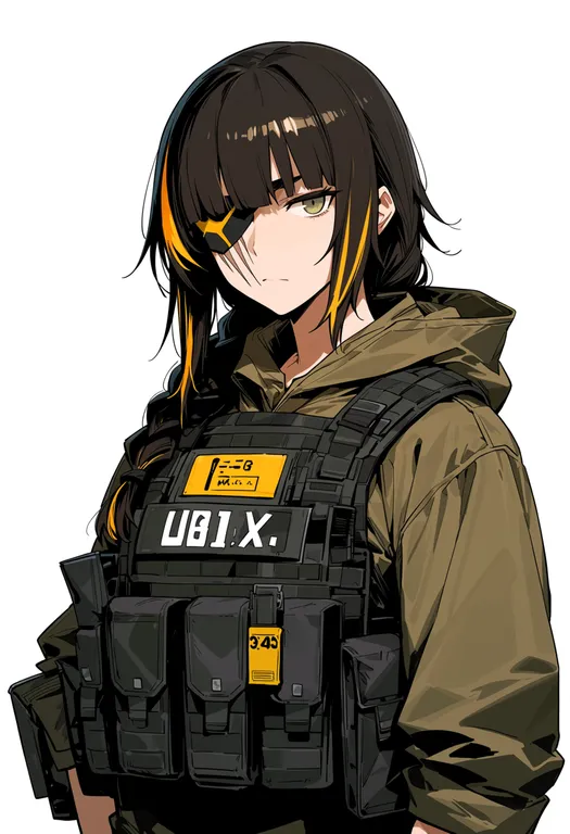 masterpiece, best quality, score_7, safe, m16a1 (girls' frontline), girls' frontline, solo, upper body… — by k3scat, made with ComfyUI