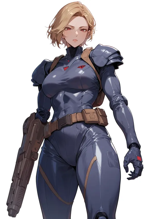 masterpiece, best quality, score_7, safe, metroid prime 3: corruption, solo, simple background — by k3scat, made with ComfyUI