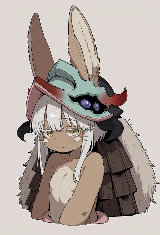 masterpiece, best quality, score_7, safe, nanachi (made in abyss), made in abyss, solo, upper body, simple background — by k3scat, made with ComfyUI