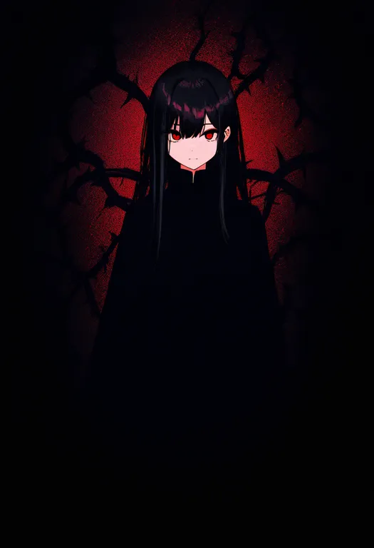 masterpiece, best quality, newest, absurdres, highres, safe, thorns, 1girl, solo, simple_background — by k3scat, made with ComfyUI