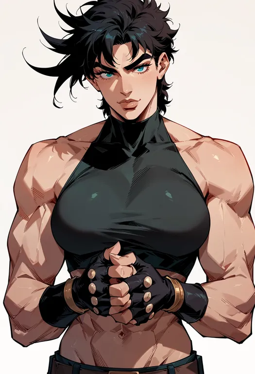 masterpiece, best quality, score_7, safe, joseph joestar, battle tendency, solo, upper body, simple background — by k3scat, made with ComfyUI