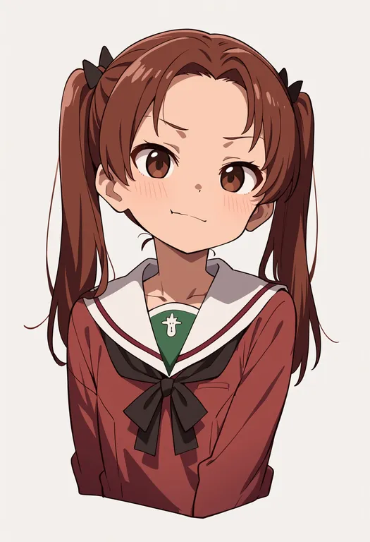 masterpiece, best quality, score_7, safe, kadotani anzu, solo, upper body, simple background — by k3scat, made with ComfyUI