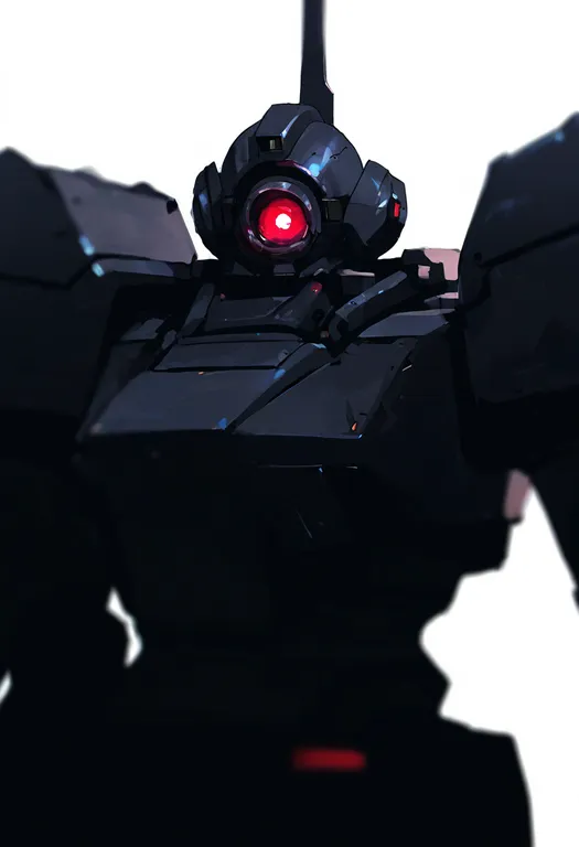 masterpiece, best quality, newest, absurdres, highres, safe, one-eyed_mecha, 1girl, solo, simple_background — by k3scat, made with ComfyUI