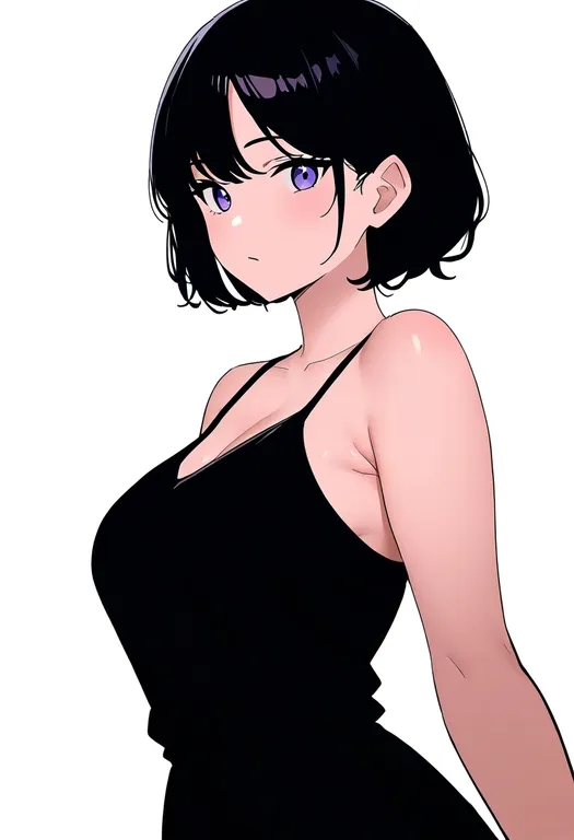 masterpiece, best quality, newest, absurdres, highres, safe, armpit_crease, 1girl, solo, simple_background — by k3scat, made with ComfyUI