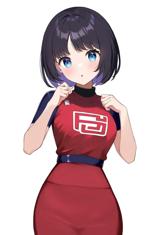 masterpiece, best quality, newest, absurdres, highres, safe, pokemon_team, 1girl, solo, simple_background — by k3scat, made with ComfyUI
