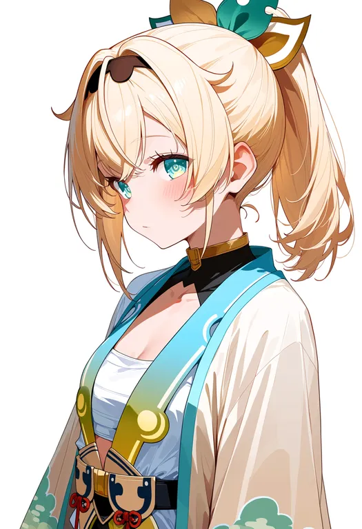masterpiece, best quality, score_7, safe, kazama iroha (1st costume), solo, upper body, simple background — by k3scat, made with ComfyUI