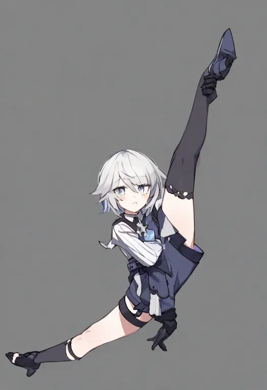 masterpiece, best quality, general, split, 1girl, solo, full body, simple background — by k3scat, made with ComfyUI
