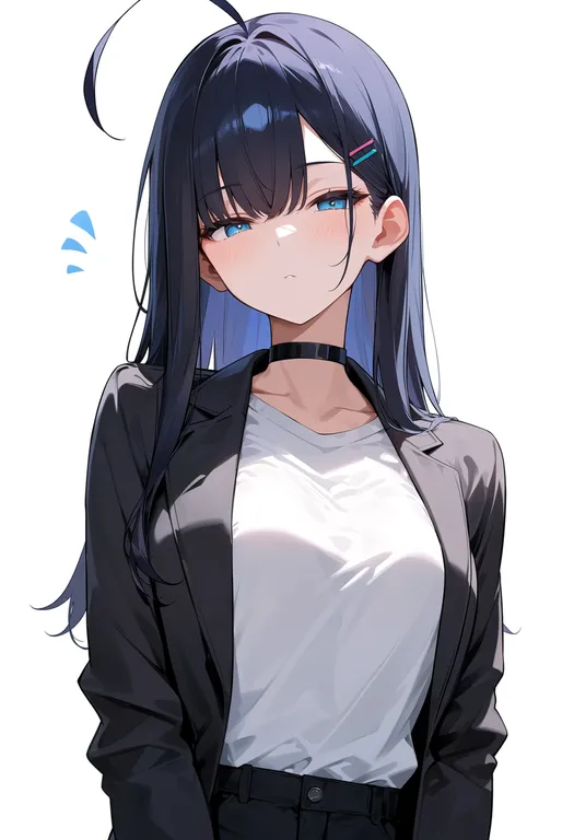 masterpiece, best quality, score_7, safe, shigure kokoro, solo, upper body, simple background — by k3scat, made with ComfyUI