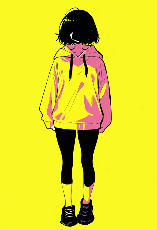 masterpiece, best quality, newest, absurdres, highres, safe, yellow_socks, 1girl, solo, simple_background — by k3scat, made with ComfyUI
