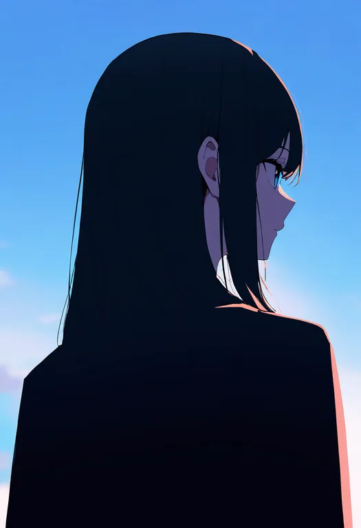 masterpiece, best quality, newest, absurdres, highres, safe, sky_focus, 1girl, solo, simple_background — by k3scat, made with ComfyUI