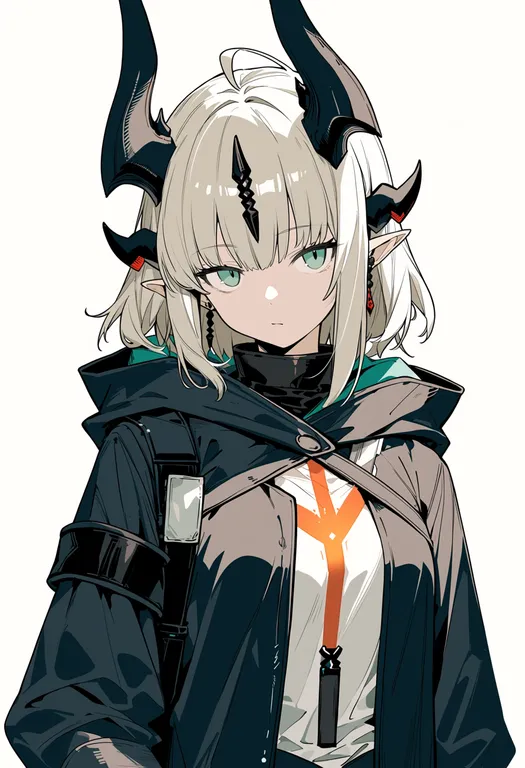 masterpiece, best quality, score_7, safe, reed (arknights), arknights, solo, upper body, simple background — by k3scat, made with ComfyUI