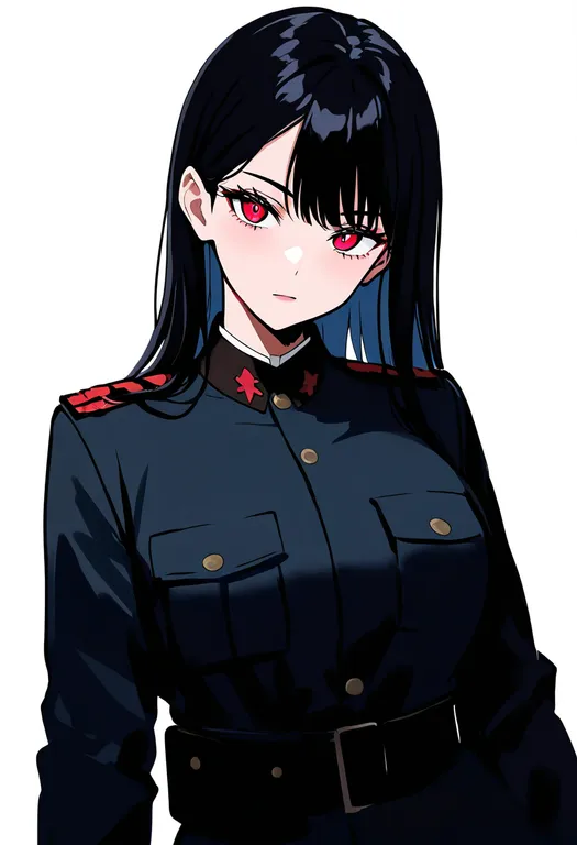 masterpiece, best quality, newest, absurdres, highres, safe, military_jacket, 1girl, solo, simple_background — by k3scat, made with ComfyUI