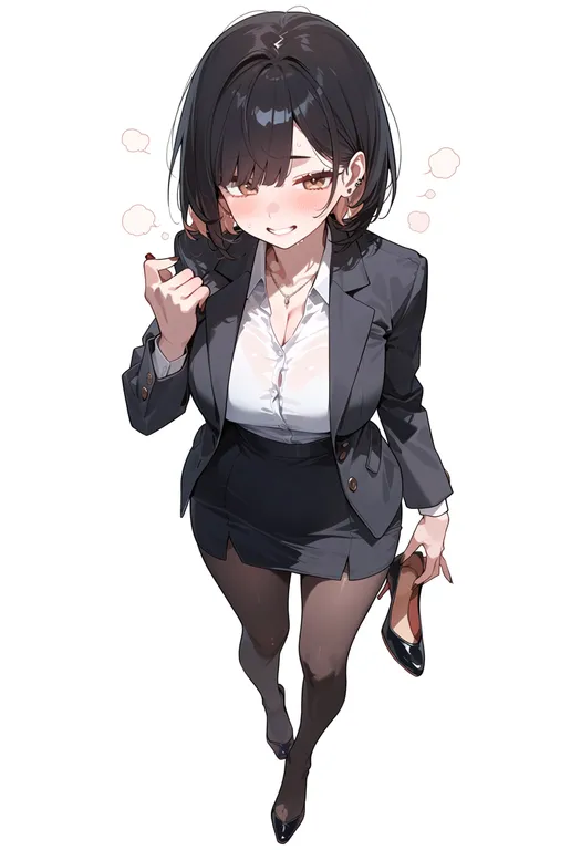 masterpiece, best quality, score_7, safe, single shoe, 1girl, solo, simple background — by k3scat, made with ComfyUI
