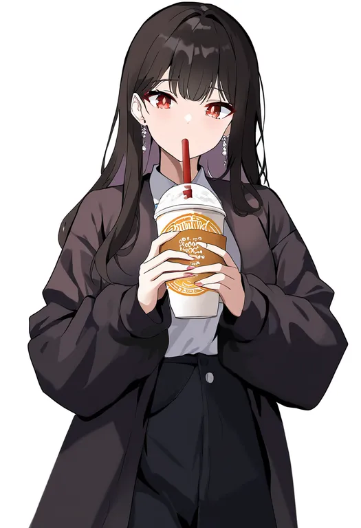 masterpiece, best quality, newest, absurdres, highres, safe, dunkin'_donuts, solo, simple_background — by k3scat, made with ComfyUI