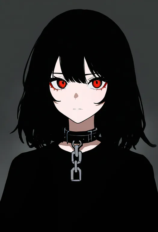 masterpiece, best quality, newest, absurdres, highres, safe, black_collar, 1girl, solo, simple_background — by k3scat, made with ComfyUI