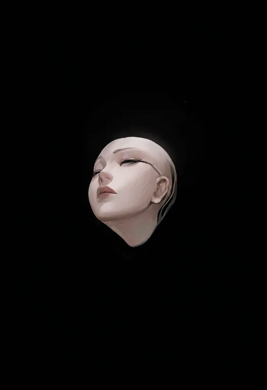 masterpiece, best quality, newest, absurdres, highres, safe, severed_head, 1girl, solo, simple_background — by k3scat, made with ComfyUI