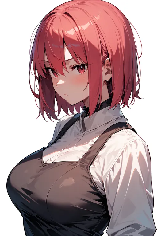 masterpiece, best quality, score_7, safe, hisui (tsukihime), tsukihime, solo, upper body, simple background — by k3scat, made with ComfyUI