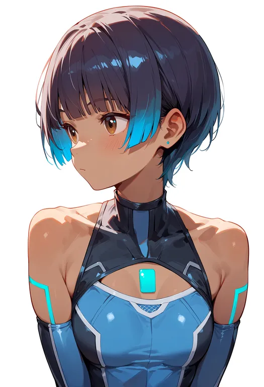 masterpiece, best quality, score_7, safe, sena (xenoblade), solo, upper body, simple background — by k3scat, made with ComfyUI