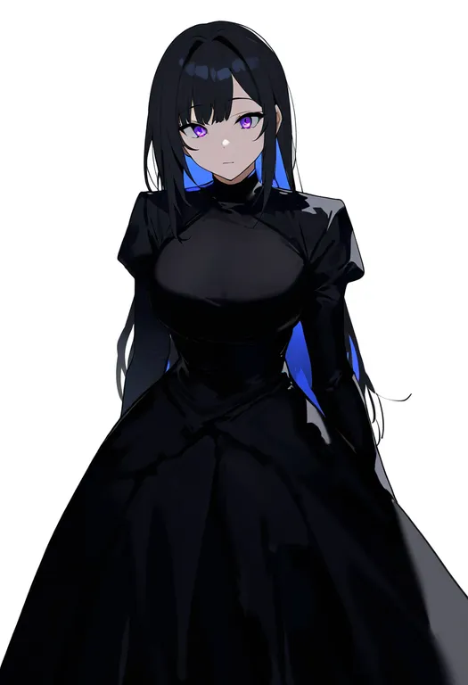 masterpiece, best quality, newest, absurdres, highres, safe, black_overskirt, 1girl, solo, simple_background — by k3scat, made with ComfyUI