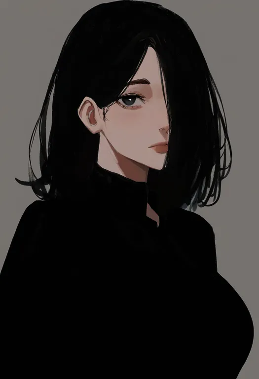 masterpiece, best quality, newest, absurdres, highres, safe, aquiline_nose, 1girl, solo, simple_background — by k3scat, made with ComfyUI