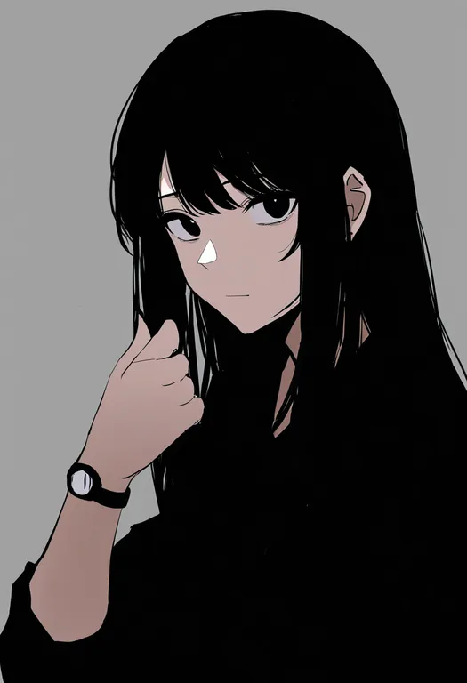 masterpiece, best quality, newest, absurdres, highres, safe, watch_fob, 1girl, solo, upper_body, simple_background — by k3scat, made with ComfyUI