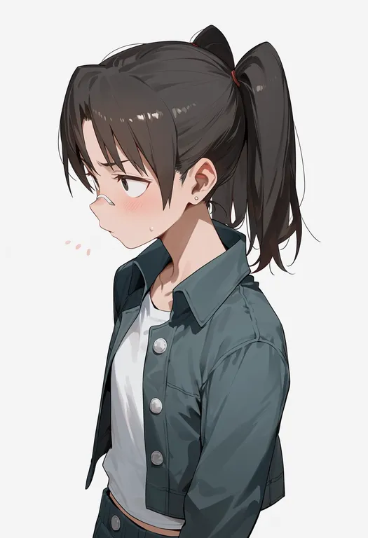 masterpiece, best quality, score_7, safe, amasawa yuuko, solo, upper body, simple background — by k3scat, made with ComfyUI