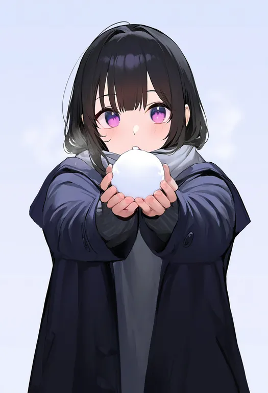 masterpiece, best quality, newest, absurdres, highres, safe, snowball, 1girl, solo, simple_background — by k3scat, made with ComfyUI