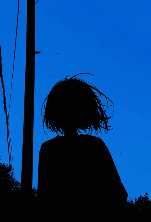masterpiece, best quality, newest, absurdres, highres, safe, utility_pole, 1girl, solo, simple_background — by k3scat, made with ComfyUI
