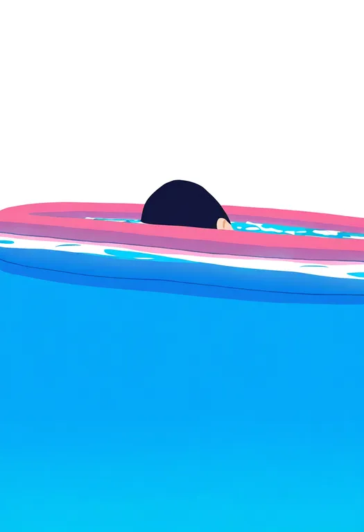 masterpiece, best quality, newest, absurdres, highres, safe, wading_pool, 1girl, solo, simple_background — by k3scat, made with ComfyUI