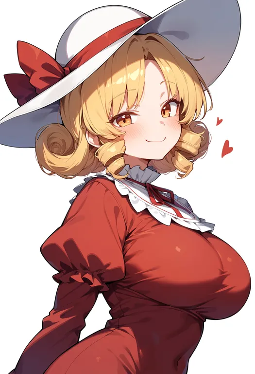 masterpiece, best quality, score_7, safe, elly (touhou), touhou, solo, upper body, simple background — by k3scat, made with ComfyUI