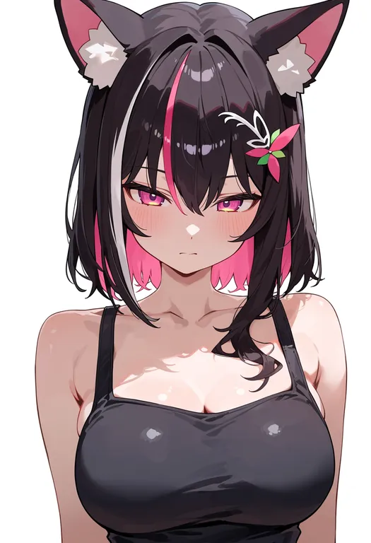 masterpiece, best quality, score_7, safe, azki (hololive), hololive, solo, upper body, simple background — by k3scat, made with ComfyUI