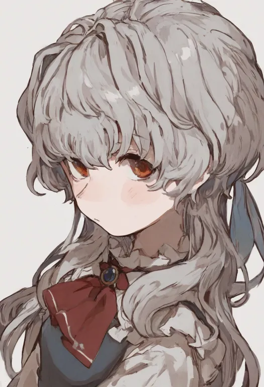 masterpiece, best quality, general, puffy sleeves, 1girl, solo, upper body, simple background — by k3scat, made with ComfyUI