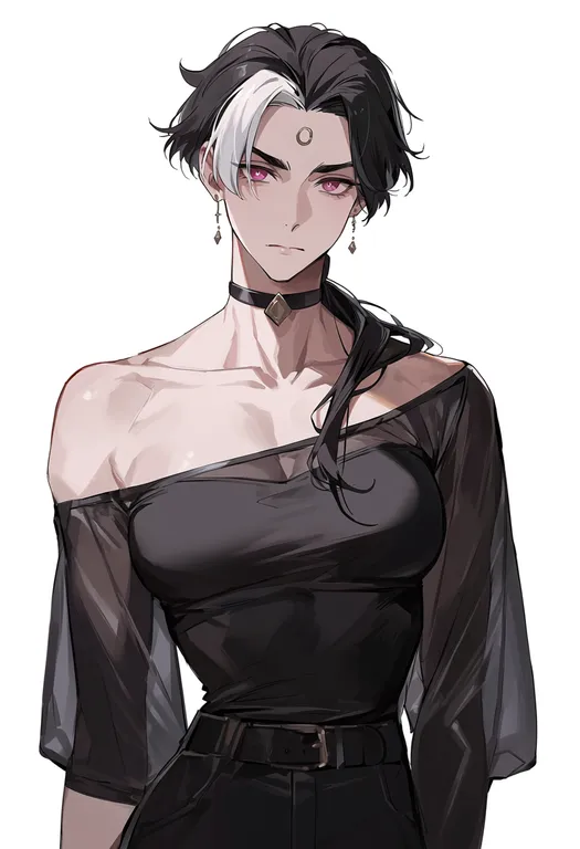 masterpiece, best quality, score_7, safe, emet-selch, solo, upper body, simple background — by k3scat, made with ComfyUI