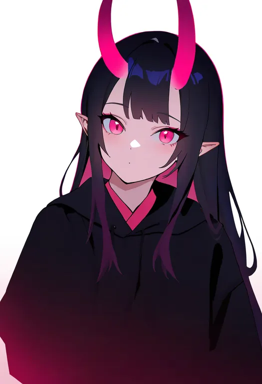 masterpiece, best quality, newest, absurdres, highres, safe, pink_horns, 1girl, solo, simple_background — by k3scat, made with ComfyUI