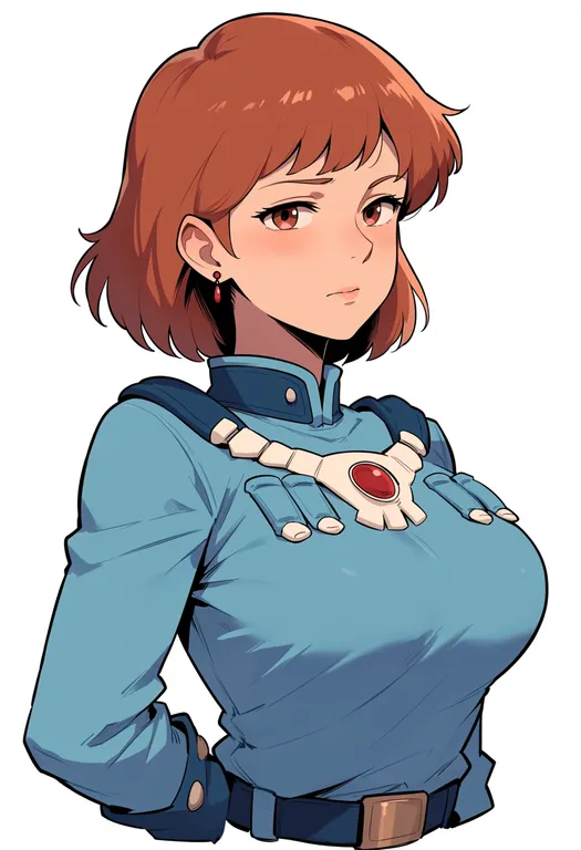 masterpiece, best quality, score_7, safe, nausicaa, solo, upper body, simple background — by k3scat, made with ComfyUI