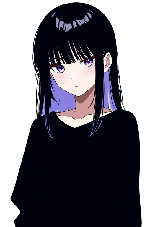 masterpiece, best quality, newest, absurdres, highres, safe, black_hayate, solo, upper_body, simple_background — by k3scat, made with ComfyUI
