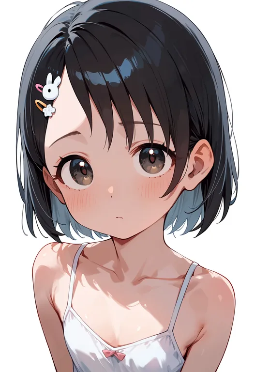 masterpiece, best quality, score_7, safe, sasaki chie, solo, upper body, simple background — by k3scat, made with ComfyUI
