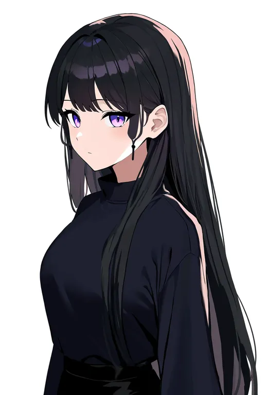 masterpiece, best quality, newest, absurdres, highres, safe, blunt_tresses, 1girl, solo, simple_background — by k3scat, made with ComfyUI