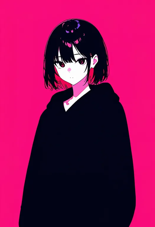 masterpiece, best quality, newest, absurdres, highres, safe, pink_outline, 1girl, solo, simple_background — by k3scat, made with ComfyUI