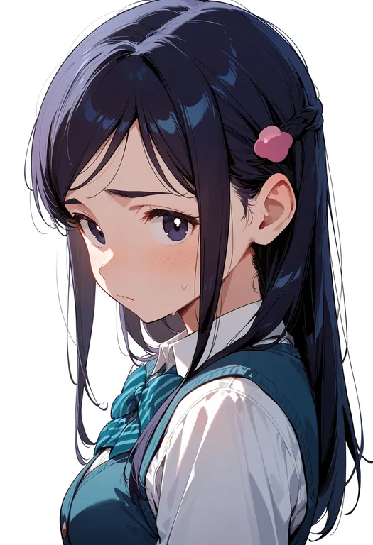 masterpiece, best quality, score_7, safe, yukishiro honoka, solo, upper body, simple background — by k3scat, made with ComfyUI