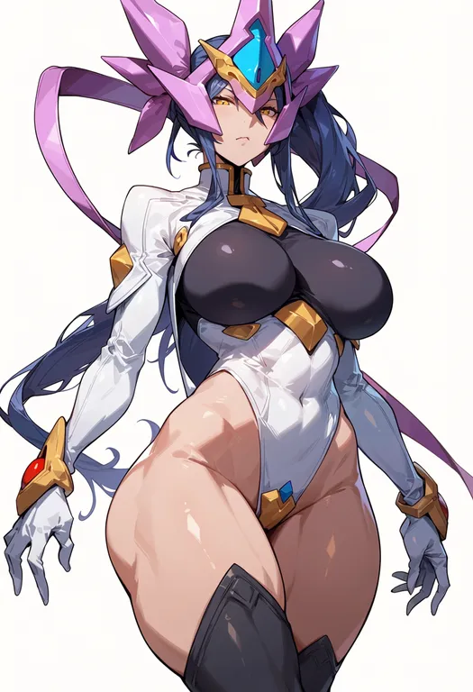 masterpiece, best quality, score_7, safe, blazblue: continuum shift, solo, simple background — by k3scat, made with ComfyUI