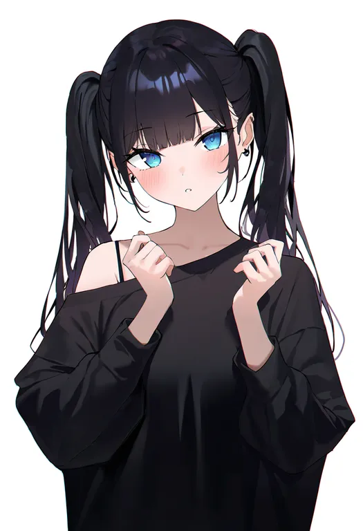 masterpiece, best quality, newest, absurdres, highres, safe, grabbing_another's_twintails, 1girl, solo… — by k3scat, made with ComfyUI
