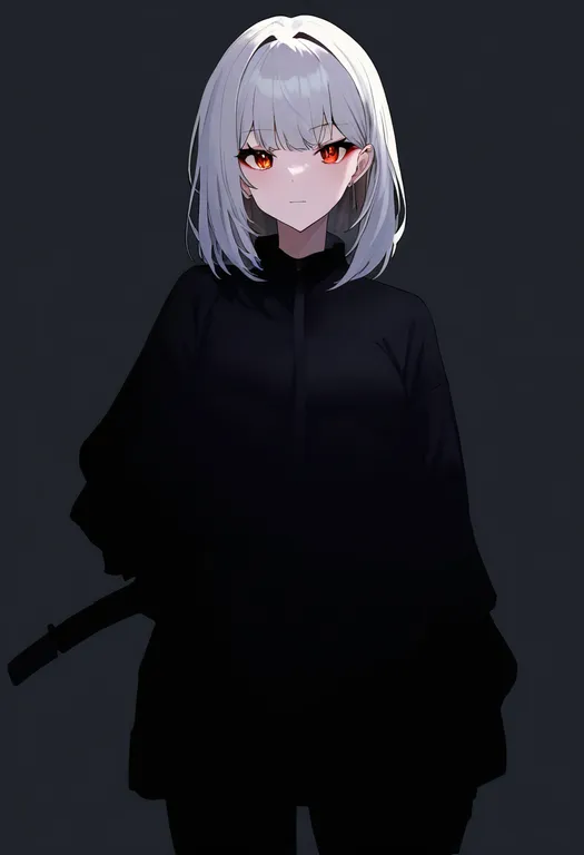masterpiece, best quality, newest, absurdres, highres, safe, reverse_grip, 1girl, solo, simple_background — by k3scat, made with ComfyUI