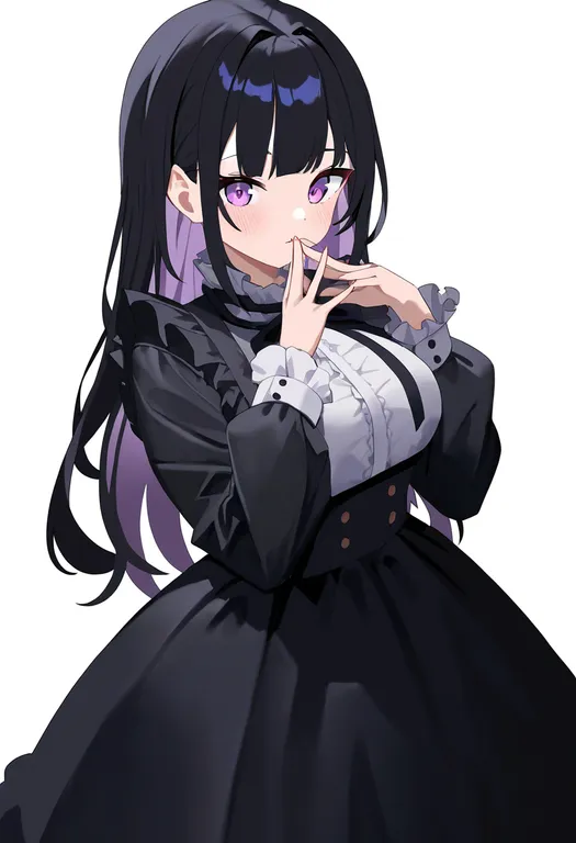 masterpiece, best quality, newest, absurdres, highres, safe, frilled_cuffs, 1girl, solo, simple_background — by k3scat, made with ComfyUI