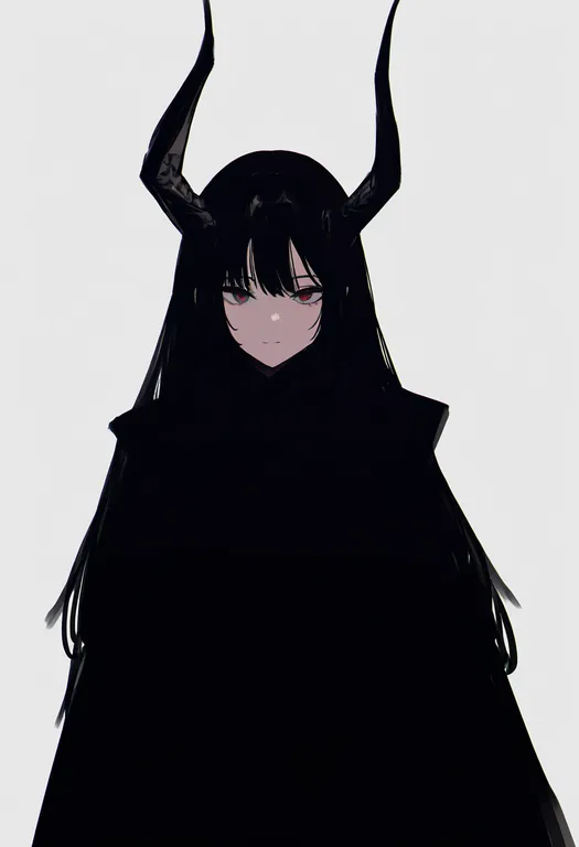 masterpiece, best quality, newest, absurdres, highres, safe, long_horns, 1girl, solo, simple_background — by k3scat, made with ComfyUI