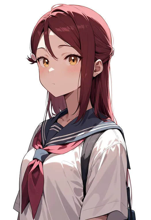 masterpiece, best quality, score_7, safe, sakurauchi riko, solo, upper body, simple background — by k3scat, made with ComfyUI
