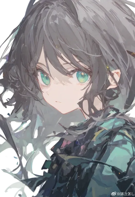 masterpiece, best quality, general, weibo watermark, 1girl, solo, simple background — by k3scat, made with ComfyUI