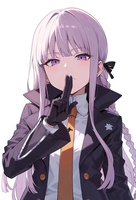 masterpiece, best quality, score_7, safe, kirigiri kyoko, solo, upper body, simple background — by k3scat, made with ComfyUI